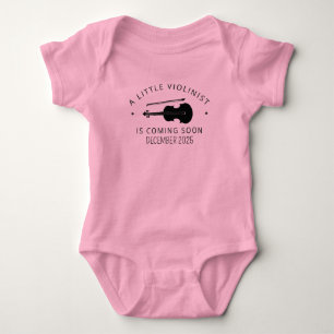 A Little Violinist Is Coming Soon Musician Baby Bodysuit