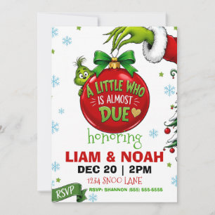 A Little Who Is Almost Due Baby Shower Invitation