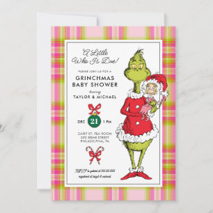 "A Little Who Is Due!" Grinchmas Baby Shower Holiday Card