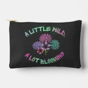 A Little Wild A Lot Blooming Floral Aesthetic Accessory Pouch