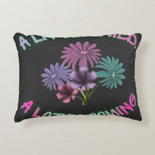 A Little Wild A Lot Blooming Floral Aesthetic  Decorative Cushion