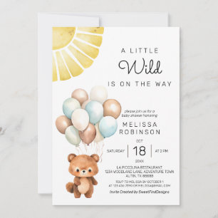 A little Wild is on the way Baby Boy Shower Invitation