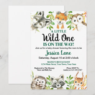 A Little Wild One Baby Shower Invitation