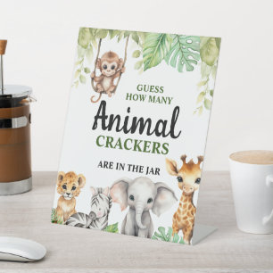 A Little Wild One Baby Shower  Pedestal Sign