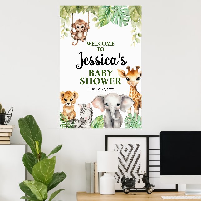 A Little Wild One Baby Shower  Poster (Home Office)