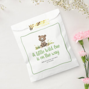 A Little Wild One Bear Baby Shower Favour Bag