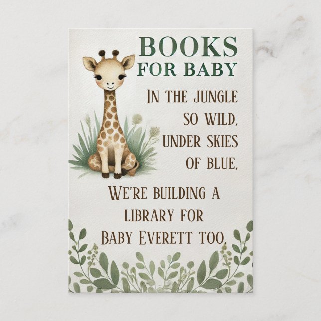 A Little Wild One  Enclosure Card (Front)