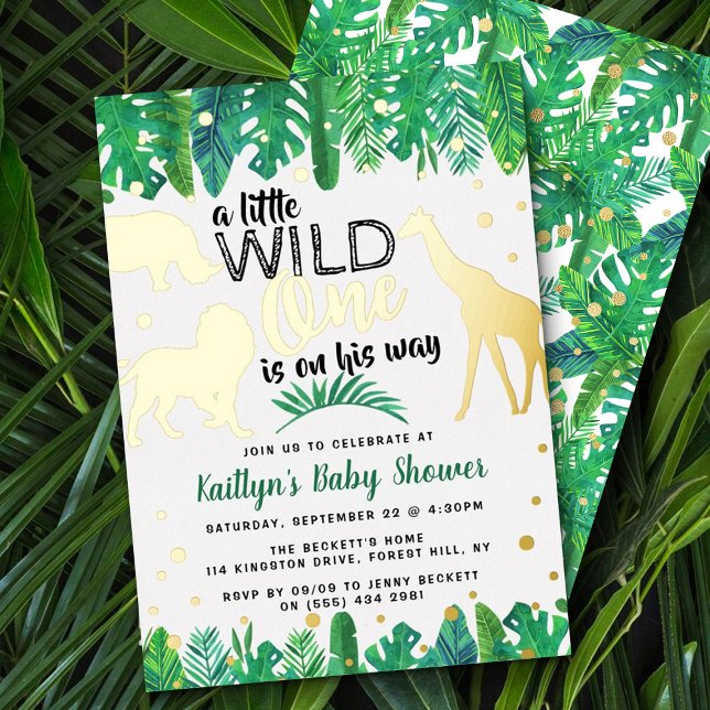 A Little Wild One Is On His Way Boys Baby Shower (Creator Uploaded)