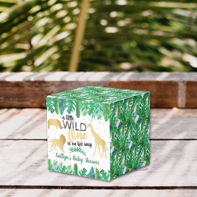 A Little Wild One Is On His Way Boys Baby Shower Favour Box (Creator Uploaded)