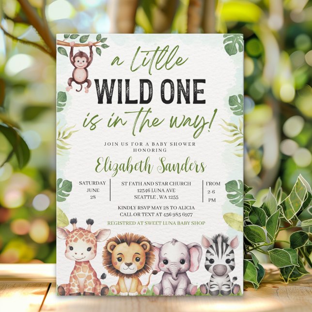 A Little Wild One is On the Way - Baby shower boy Invitation (Creator Uploaded)