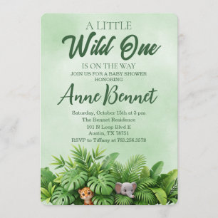A Little Wild One Is On The Way Baby Shower Invitation