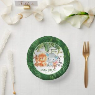 A Little Wild One Is On the Way Paper Plate