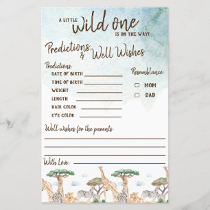 A Little Wild One Predictions & Well Wishes Game