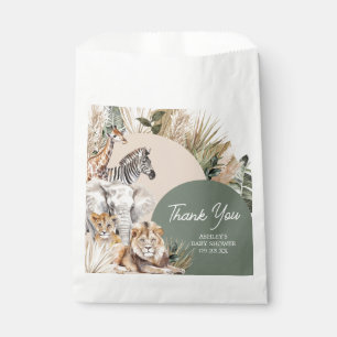 A Little Wild One Safari Animals Baby Shower Favour Bag