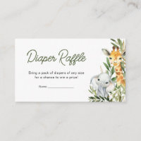A Little Wild One Safari Baby Shower Diaper Raffle