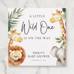 A Little Wild One Safari Baby Shower Favour Tags