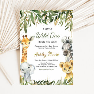A Little Wild One Safari Baby Shower Invitation