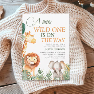 A Little Wild One Safari Baby Shower Invitation