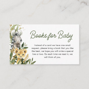 A Little Wild One Safari Books for Baby Enclosure Card