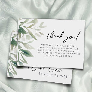 A Little Wild One Safari Elephant Thank You Card