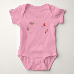 a little wildflower baby girl  baby bodysuit