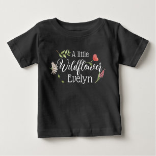 a little wildflower baby girl baby T-Shirt