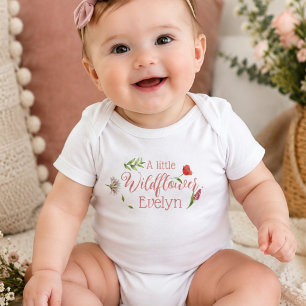 a little wildflower baby girl bodysuit