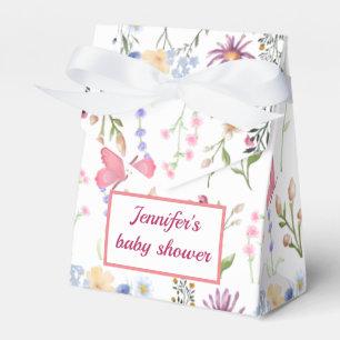 a little wildflower baby girl shower favour box