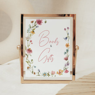 A Little Wildflower Baby Shower Books and Gifts Poster