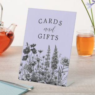 A Little Wildflower Baby Shower Cards and Gift Sig Pedestal Sign