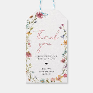A Little Wildflower Baby Shower Favour Tags