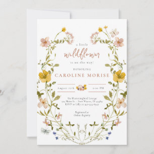A Little Wildflower Baby Shower Invitation