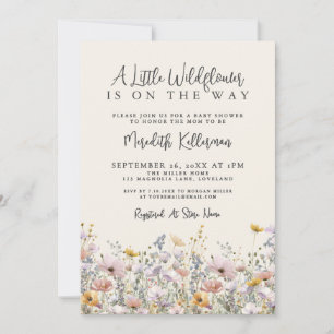 A Little Wildflower Baby Shower Invitation