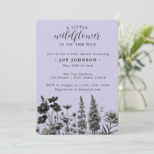 A Little Wildflower Baby Shower Invitation