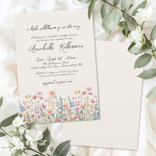 A Little Wildflower Baby Shower Invitation