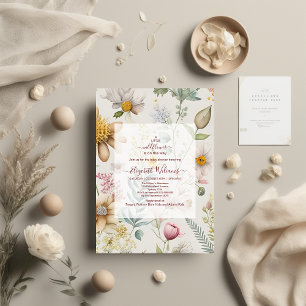A little Wildflower Baby Shower Invitation