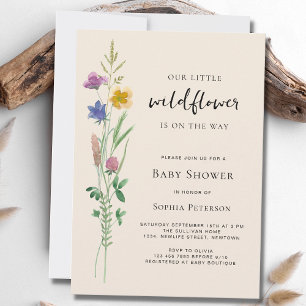 A Little Wildflower Baby Shower Invitation