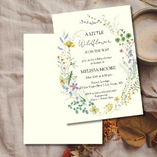 A Little Wildflower Baby Shower Invitation