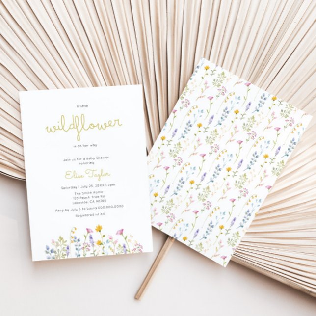 A little Wildflower Baby Shower Invitation (Creator Uploaded)