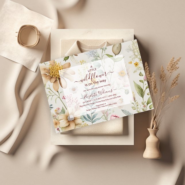 A little Wildflower Baby Shower Invitation (Creator Uploaded)
