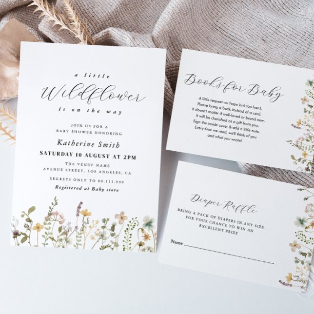 A Little Wildflower Baby Shower Invitation (Creator Uploaded)