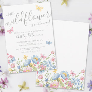 A Little Wildflower Baby Shower Invitation