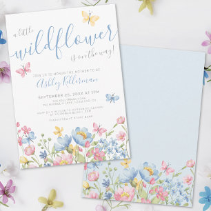 A Little Wildflower Baby Shower Invitation