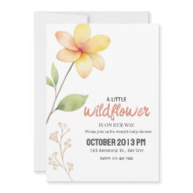 A Little Wildflower Baby Shower Invitation