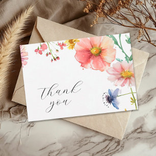 A Little Wildflower Baby Shower Thank You Card