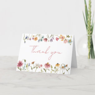 A Little Wildflower Baby Shower Thank You Card
