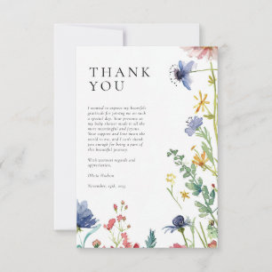 A Little Wildflower Baby Shower Thank You Card