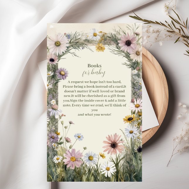 A Little Wildflower Boho Nature Books for Baby Enclosure Card (Creator Uploaded)