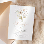 A Little Wildflower Boho Nature Theme Baby Shower Invitation<br><div class="desc">A little wildflower is on her way! Celebrate the mummy-to-bee and the upcoming arrival of her little girl with these beautiful nature-inspired baby shower invitations. The front of the cards features an organic floral bouquet arrangement, with delicate wildflowers, seed heads, daisies, and greenery. Below that, it reads "a little wildflower"...</div>