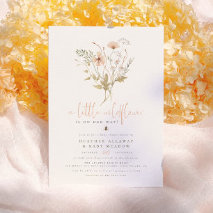 A Little Wildflower Boho Nature Theme Baby Shower Invitation
